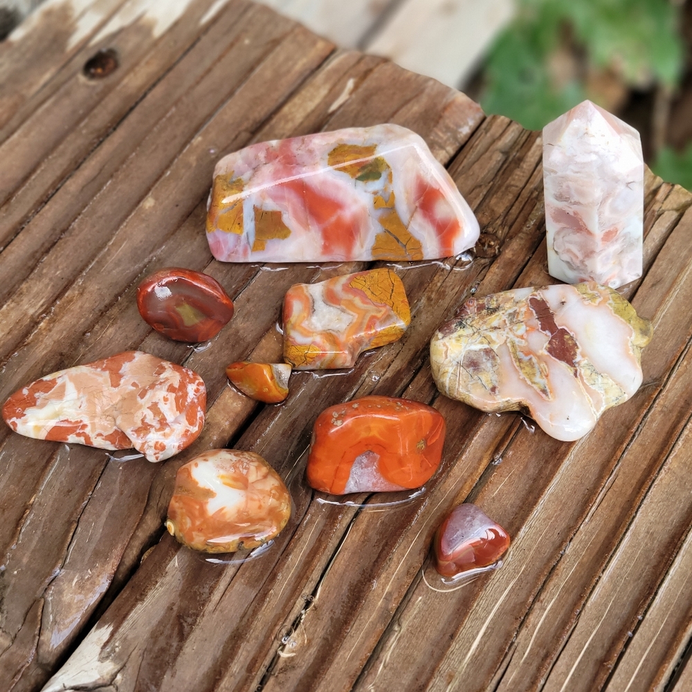 Assorted Jasper/Agate 10 Piece Bundle - image 1